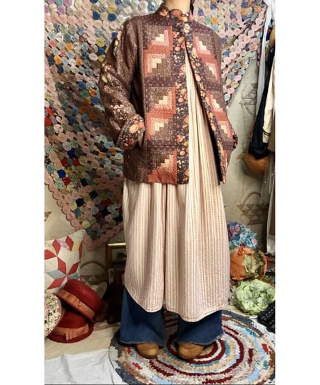w.face flower patchwork  jacket