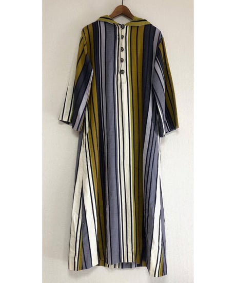 70s hoodie stripe dress