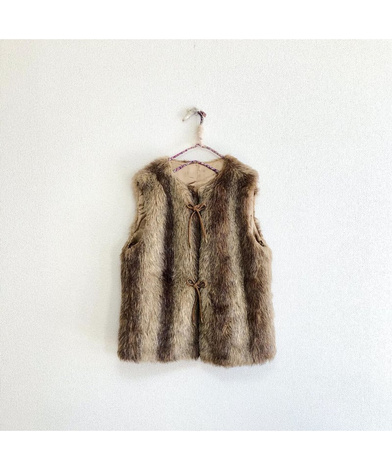 60's faux fur vest | Quilt