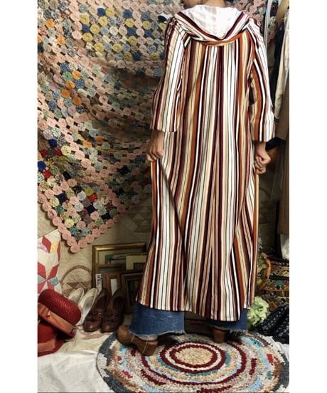 1960-70's stripe pile one-piece