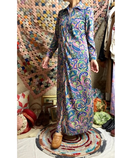 70's paisley dress