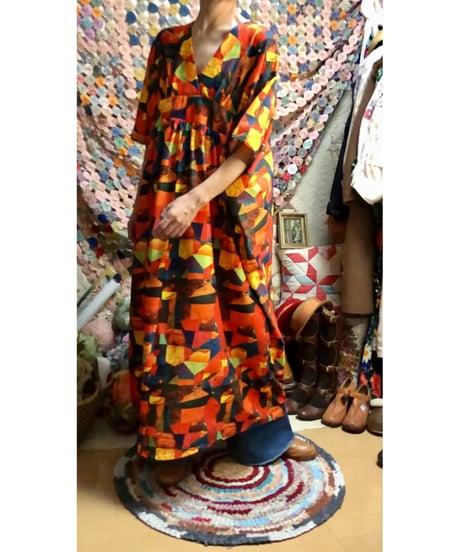 70s psychedelic easy dress