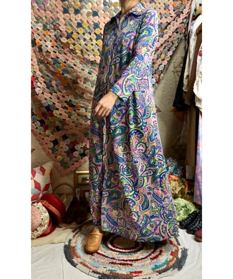 70's paisley dress
