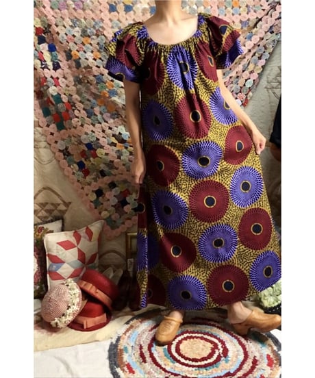 batik print dress
