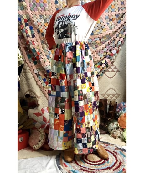 patchwork super wide pants