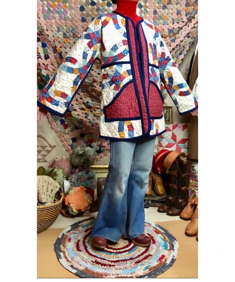 patchwork print quilting jacket