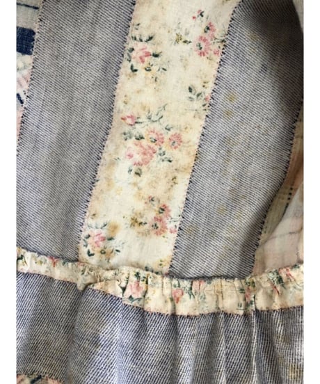 patchwork print dress