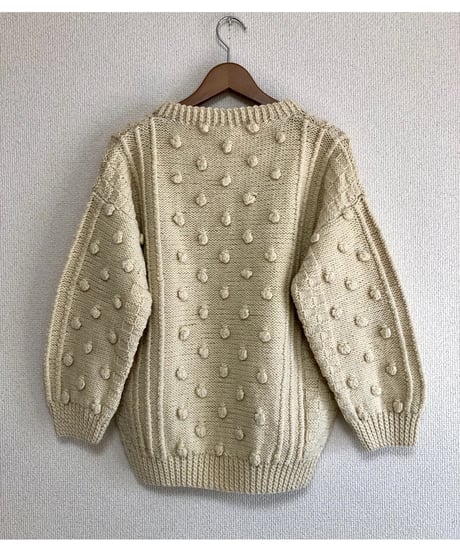 ireland hand knit shamrock motif sweater