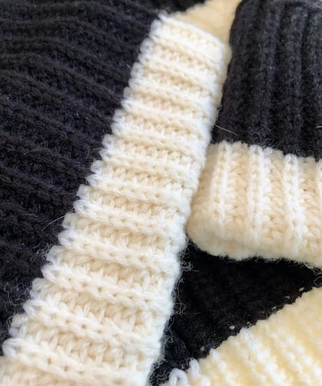 70s stripe hoodie knit