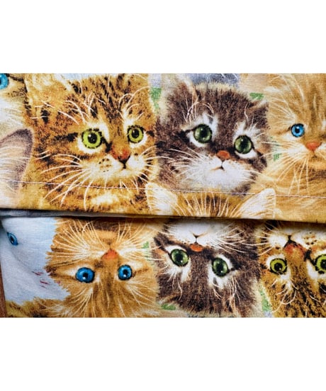 cats print super wide leg pants