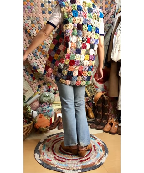 60s yo-yo quilt vest