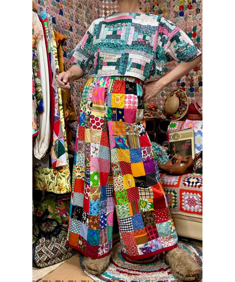 patchwork short tops