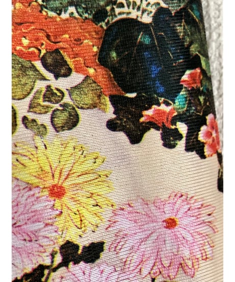 60-70s floral oriental dress