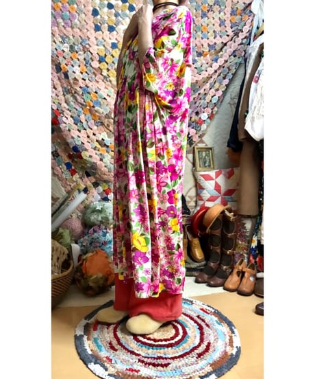 70s flower easy dress