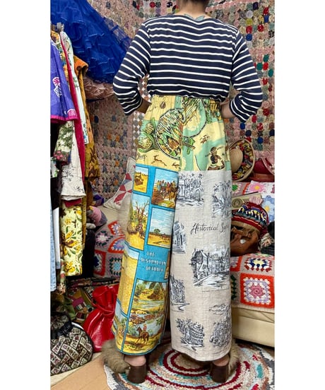 tea towel super wide leg pants B