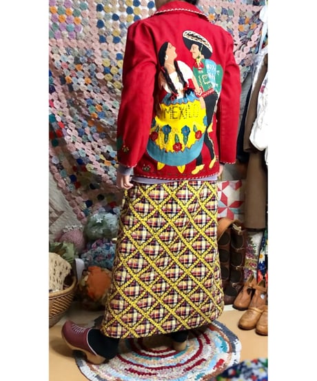 50s mexican wool patch jacket