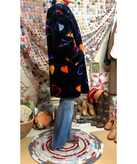 donnybrook faux fur heart motif coat