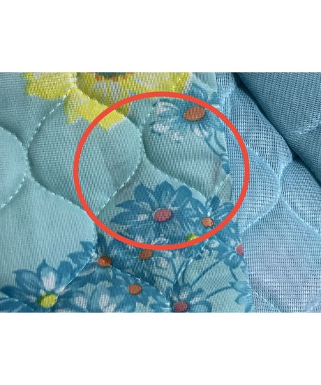 60-70's flower quilting robe