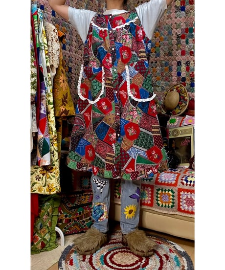patchwork print tunic