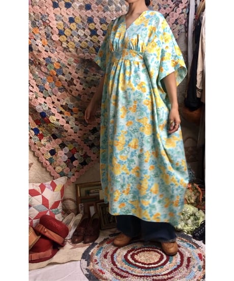 flower kaftan one-piece