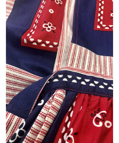 70's bandanna print one-piece