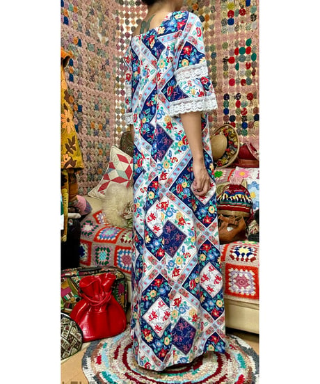 70s flower print dress