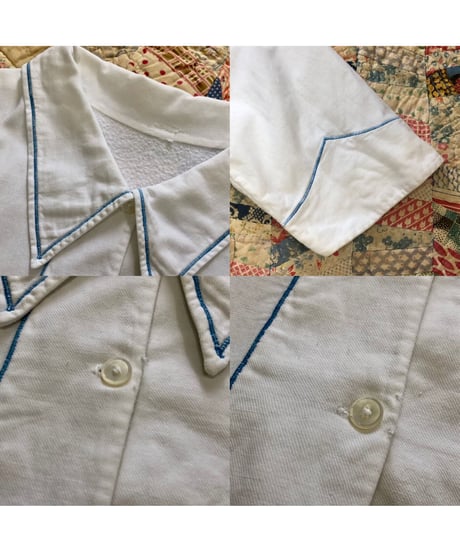 1950-60's white cotton one-piece
