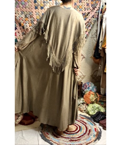 fringe rayon dress