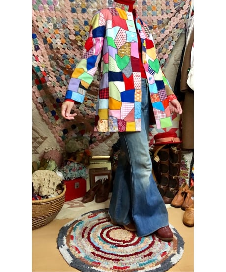 60-70s crazy quilt jacket