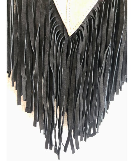 suede fringe shawl