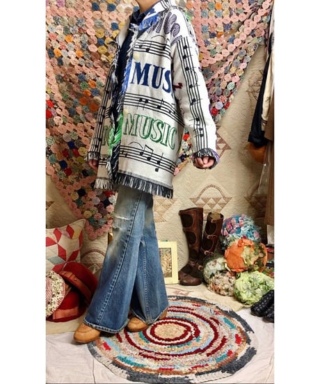 music tapestry fringe jacket