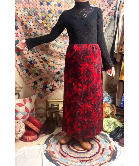 60-70's tapestry skirt