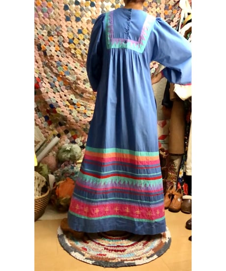 70s patchwork cotton dress