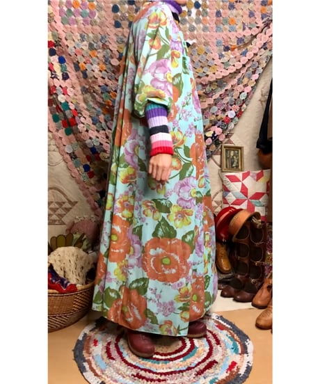 60-70s flower dress
