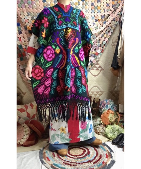mexican peacock poncho