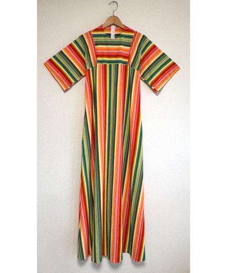 70s stripe pile dress