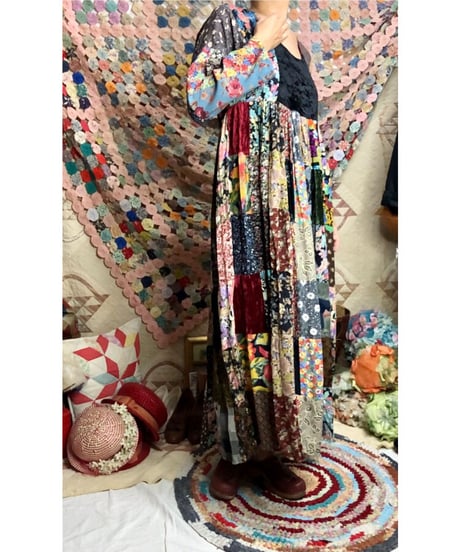 70's patchwork dress