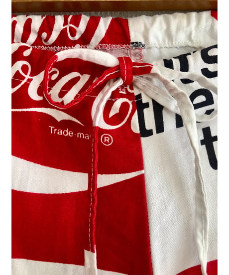 70s coca-cola print cotton pants