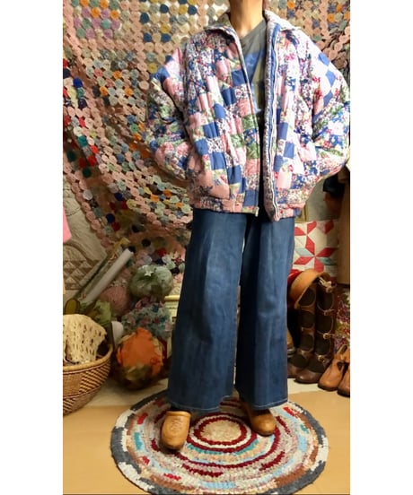 80s patchwork quilt jacket
