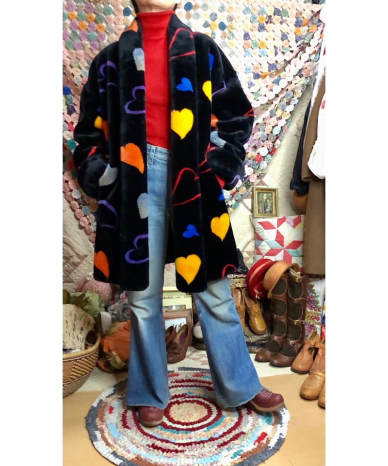 donnybrook faux fur heart motif coat | Quilt