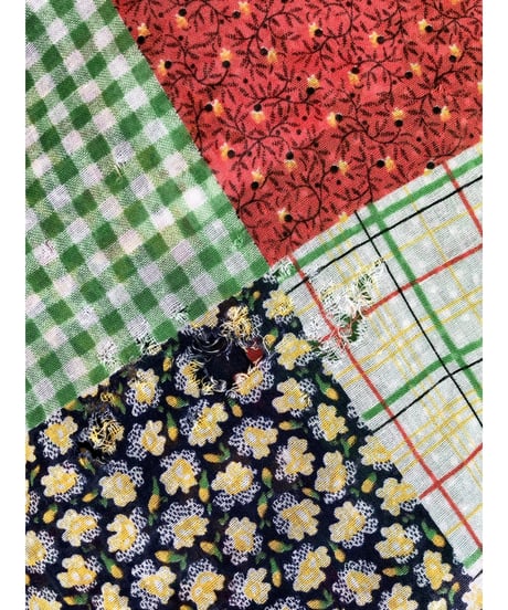 70s patchwork print dress
