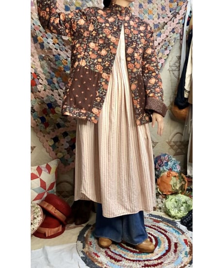 w.face flower patchwork  jacket