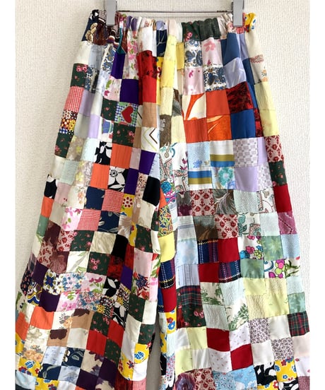 patchwork super wide pants