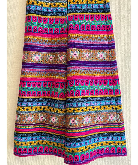 60-70s quilted wide leg pants