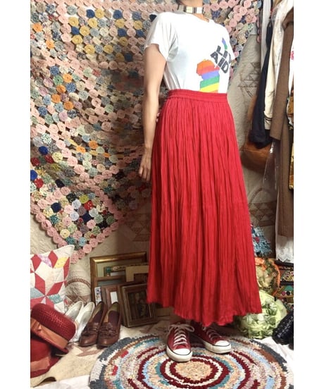 rayon shirring skirt