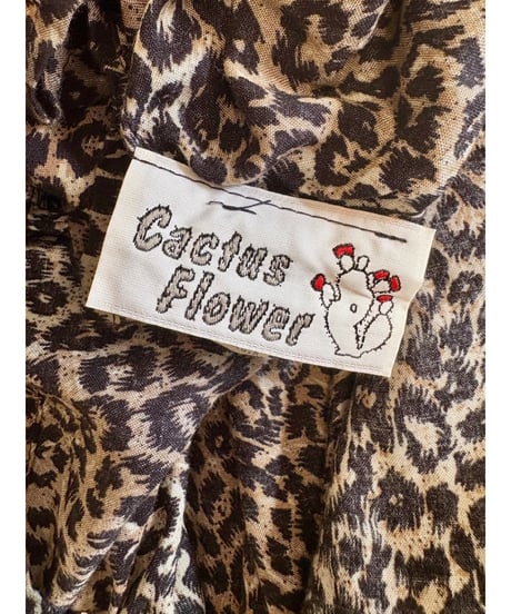 80s leopard tiered skirt