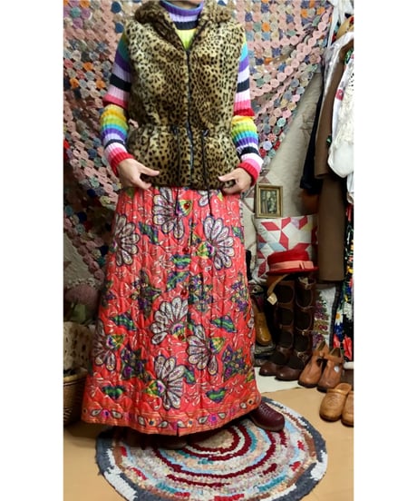 80s faux fur leopard vest