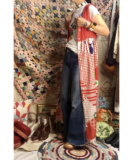 1970's flower ＆ fish one-piece