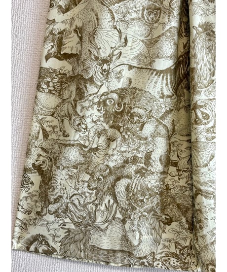 animal jungle super wide leg pants（70s fabric）