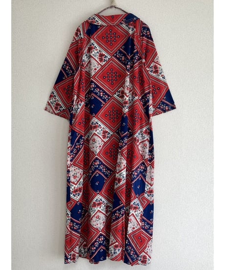 handkerchief patchwork print robe
